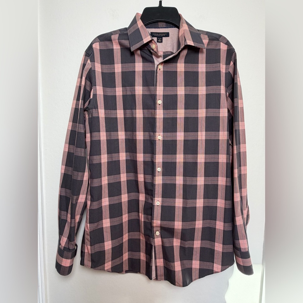Banana Republic Men’s Plaid Non Iron Slim Fit Button Down - Size Medium
